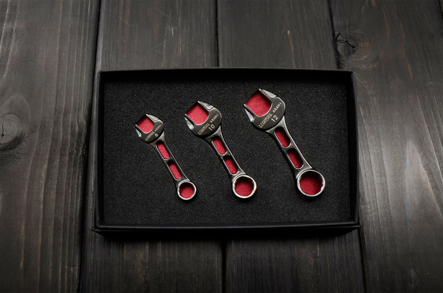 LIGHTOOL LCWU Metal Black Combination Wrench 8,10,12 mm Ion Plating 3Pcs.