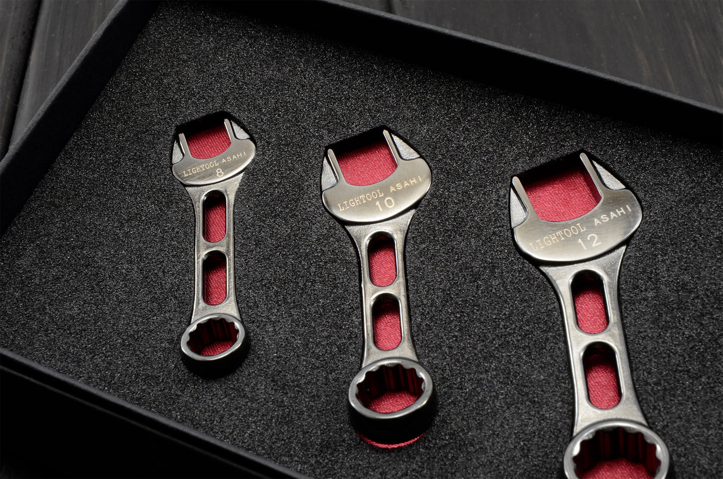 LIGHTOOL LCWU Metal Black Combination Wrench 8,10,12 mm Ion Plating 3Pcs.