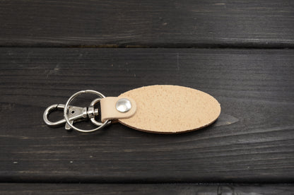 Tactile leather keychain