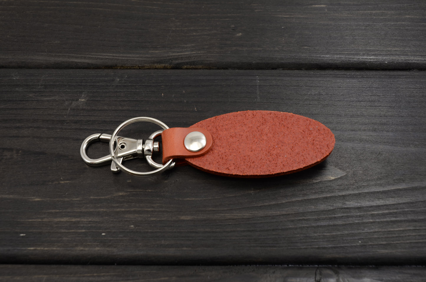 Tactile leather keychain