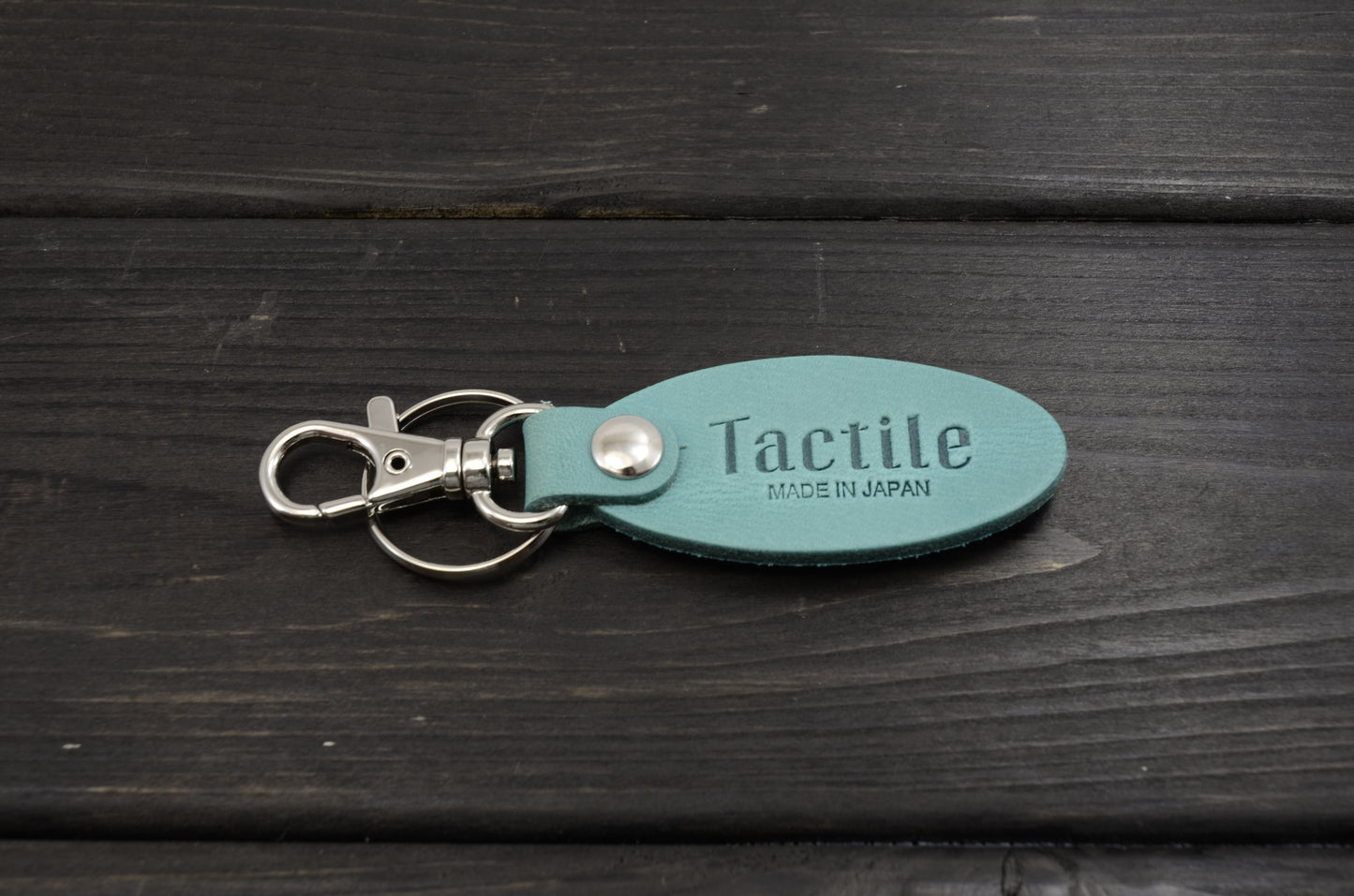 Tactile leather keychain