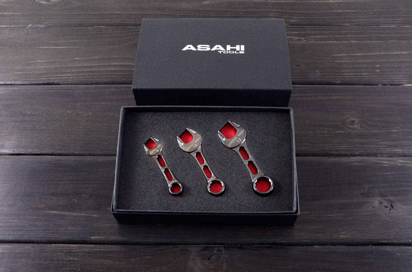 LIGHTOOL LCWU Metal Black Combination Wrench 8,10,12 mm Ion Plating 3Pcs.