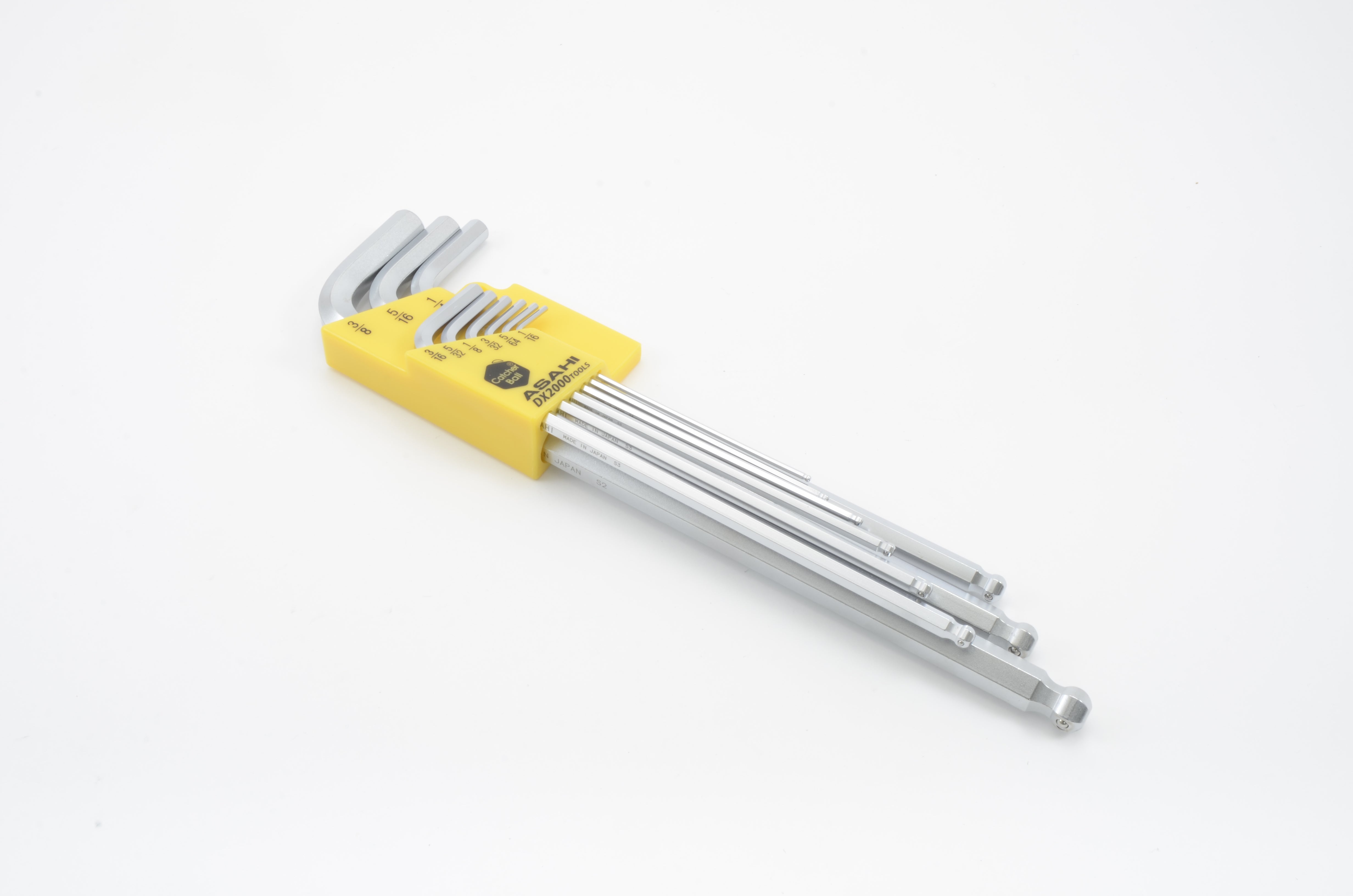 AQKSE91 Catcher Long Ballpoint Hexagon Key Wrench [Inches] 9 pcs