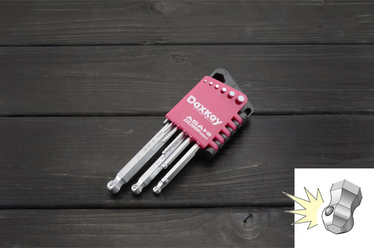 DWS0910 (Bent on Edges) Short Hexagon Key Wrench Set 9Pcs.