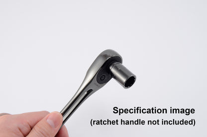 [3/8"SQDR] Tactile Socket Wrench Set 8Pcs (Metal Black)